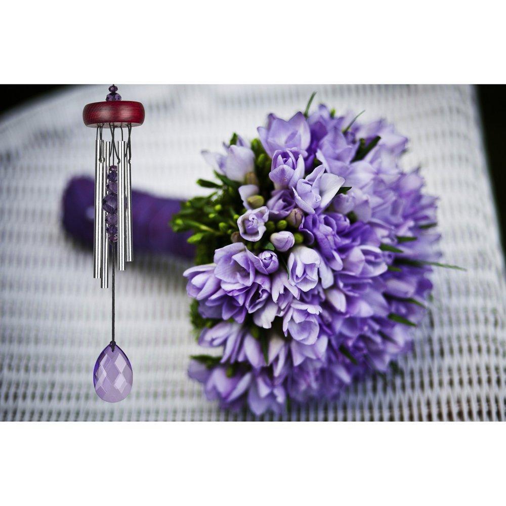 Gem Drop Windchime, Violet, 10-Inch
