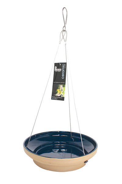 Glazed Terra Cotta Hanging Bird Bath (Store Pickup Only)