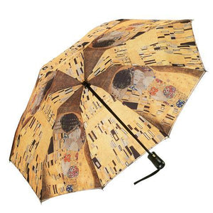 Gustav Klimt ""The Kiss"" Reverse Close Folding Umbrella
