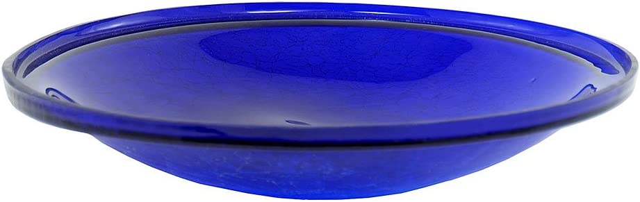 Hanging Cobalt Blue Crackle Bowl (Store Pickup Only)
