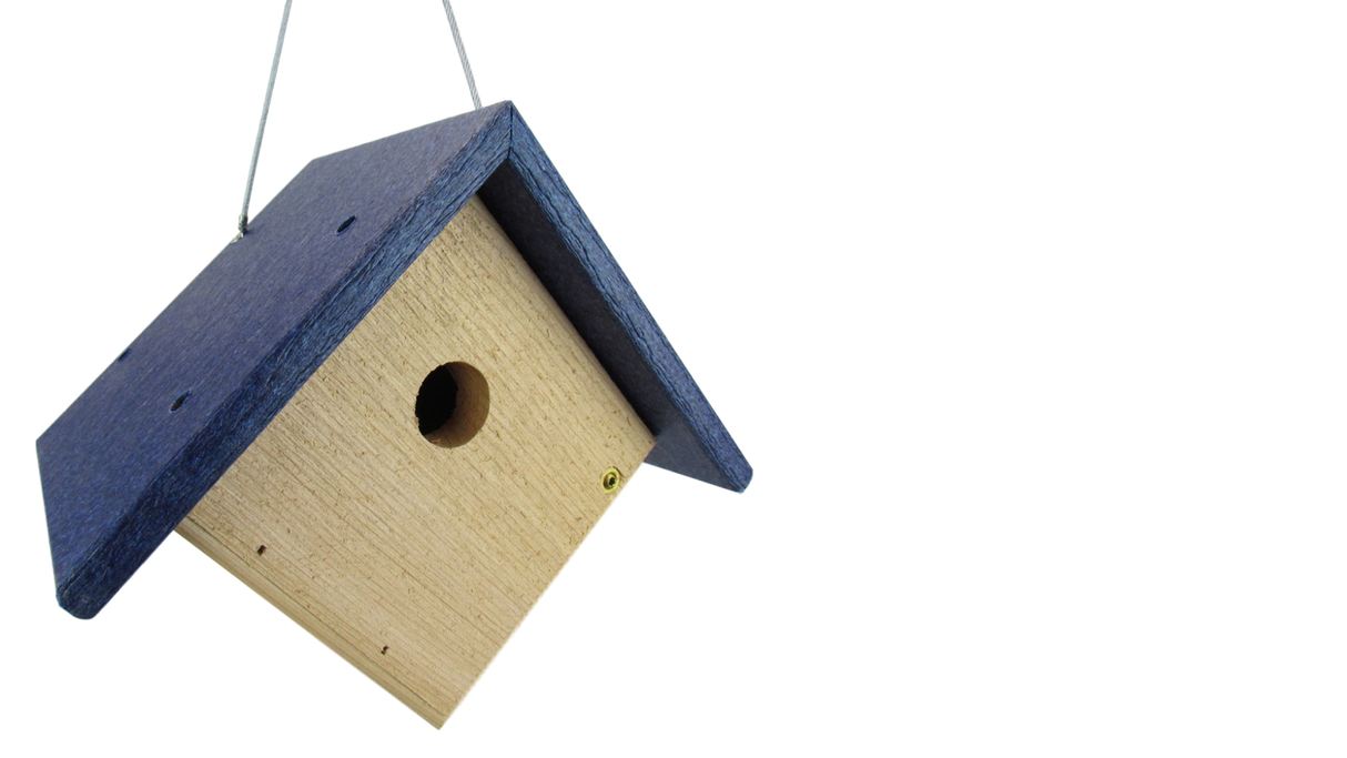 Hanging Wren House, Blue Roof