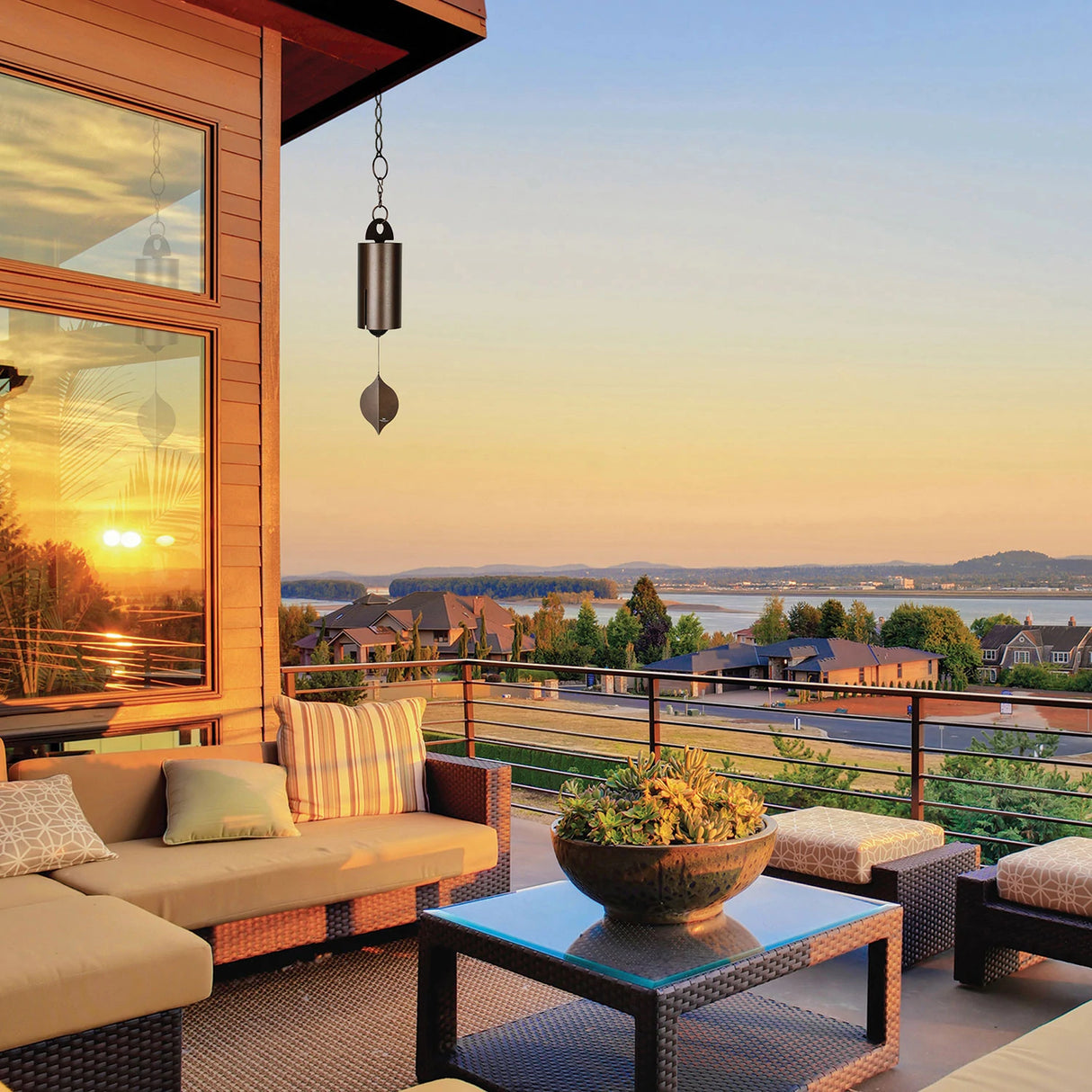 Heroic Wind Bell, Large Antique Copper