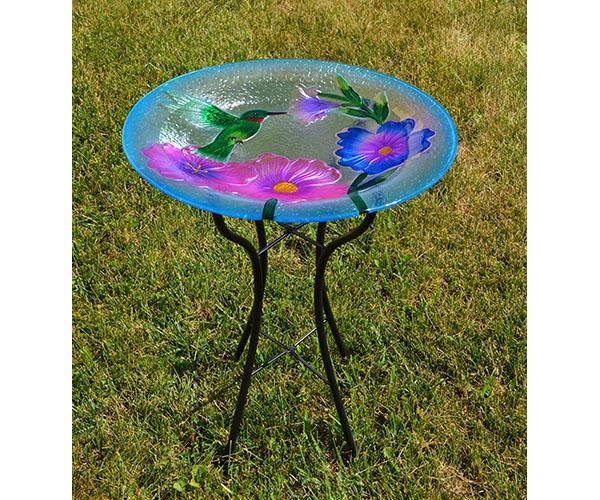 Hummingbird Birdbath With Stand (Store Pickup Only)
