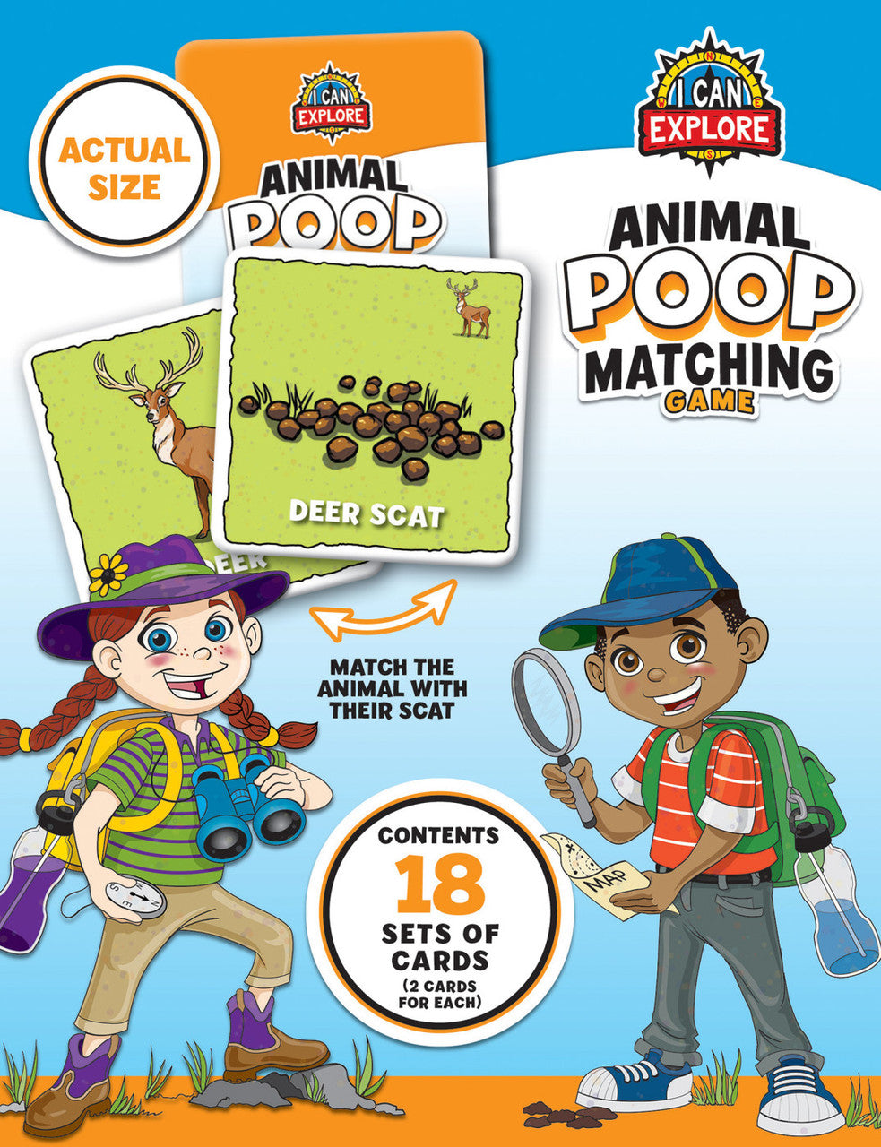 I Can Explore Animal Poop Matching Game