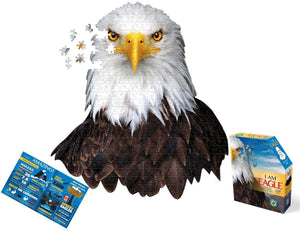 I am Eagle, 550pc Head-shaped Jigsaw Puzzle