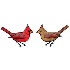 Eco Friendly Northern Cardinal Earrings