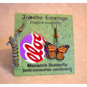 Eco Friendly Monarch Butterfly Earrings