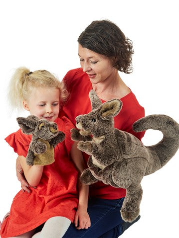 Kangaroo with Joey Hand Puppet
