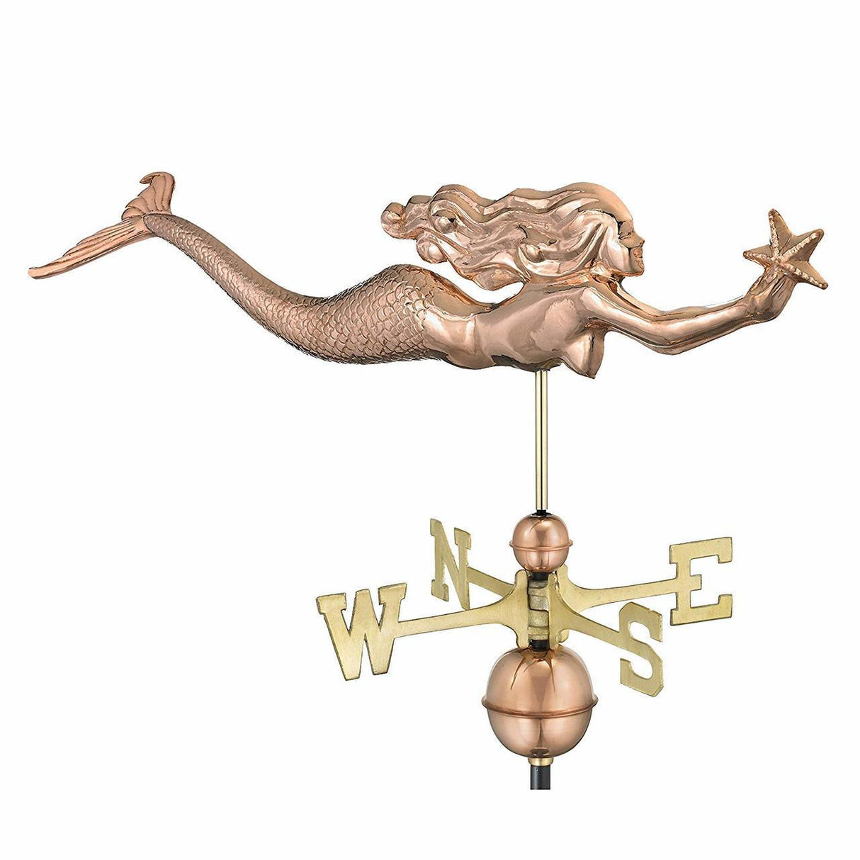 Mermaid With Starfish Weathervane