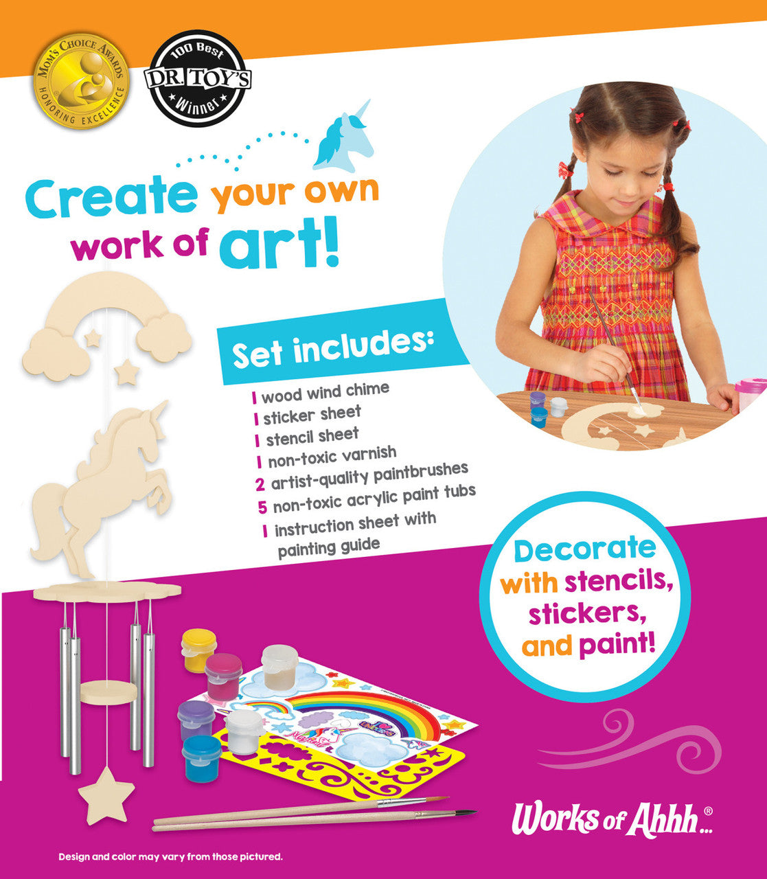 Paint Your Own Unicorn Windchime