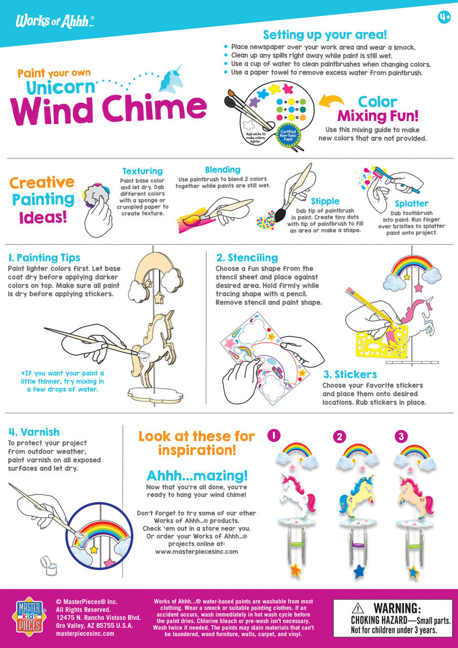 Paint Your Own Unicorn Windchime