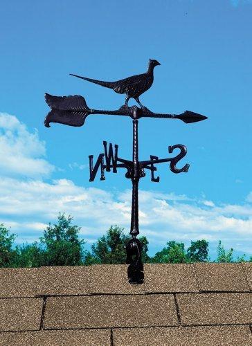Pheasant Accent Weathervane, 24 Inch, Black