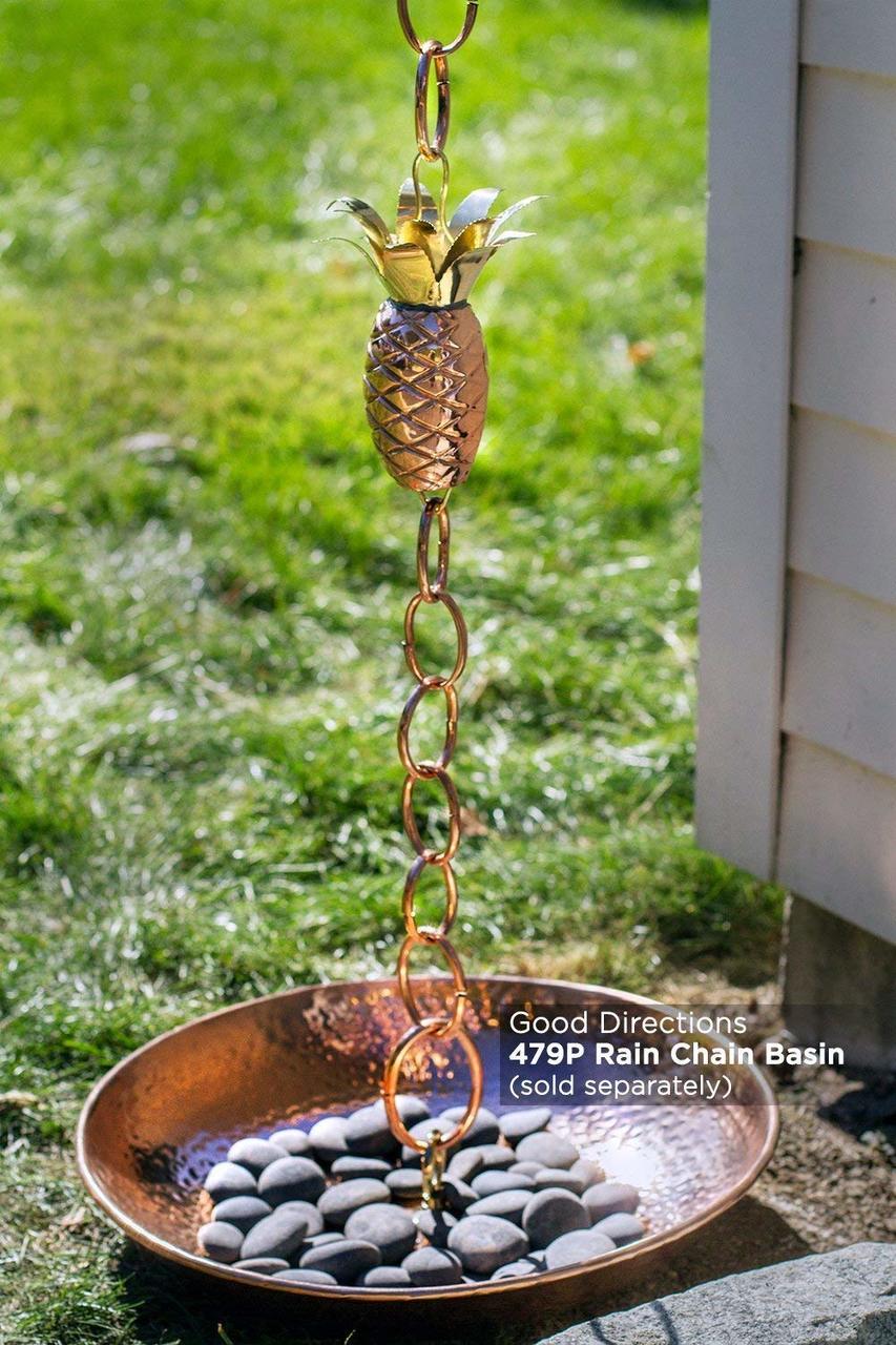 Pineapple Pure Copper 8.5 ft. Rain Chain