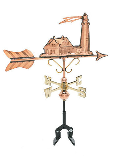 Polished Cottage Lighthouse Weathervane