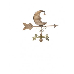 Polished Cottage Moon Weathervane