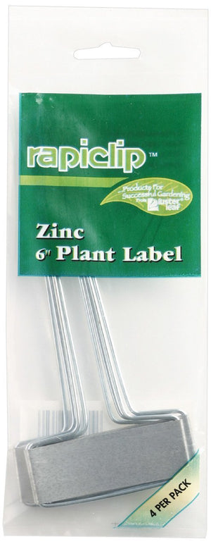 Rapiclip Zinc Plant Label, 6 Inch