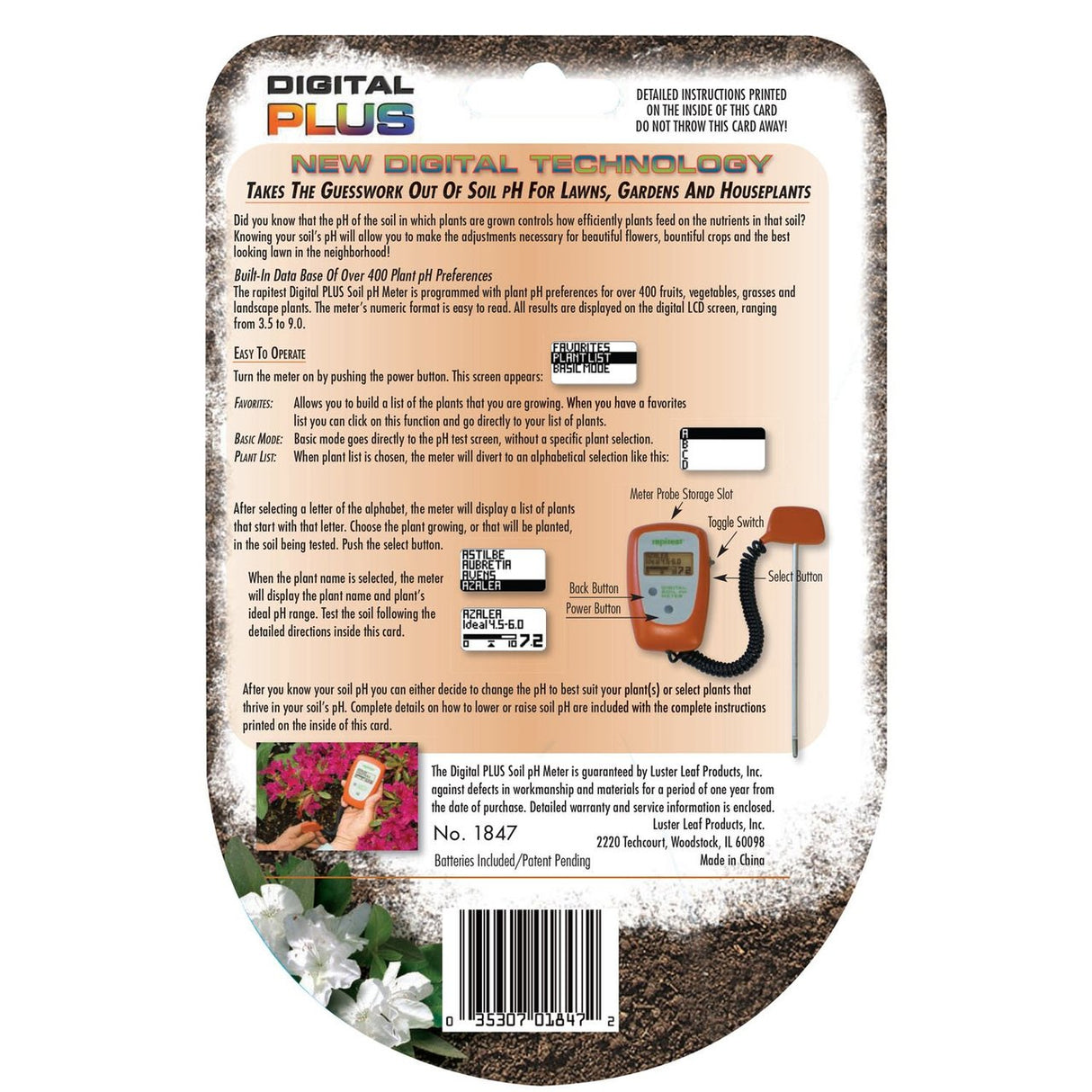 Rapitest Digital Plus Soil pH Meter
