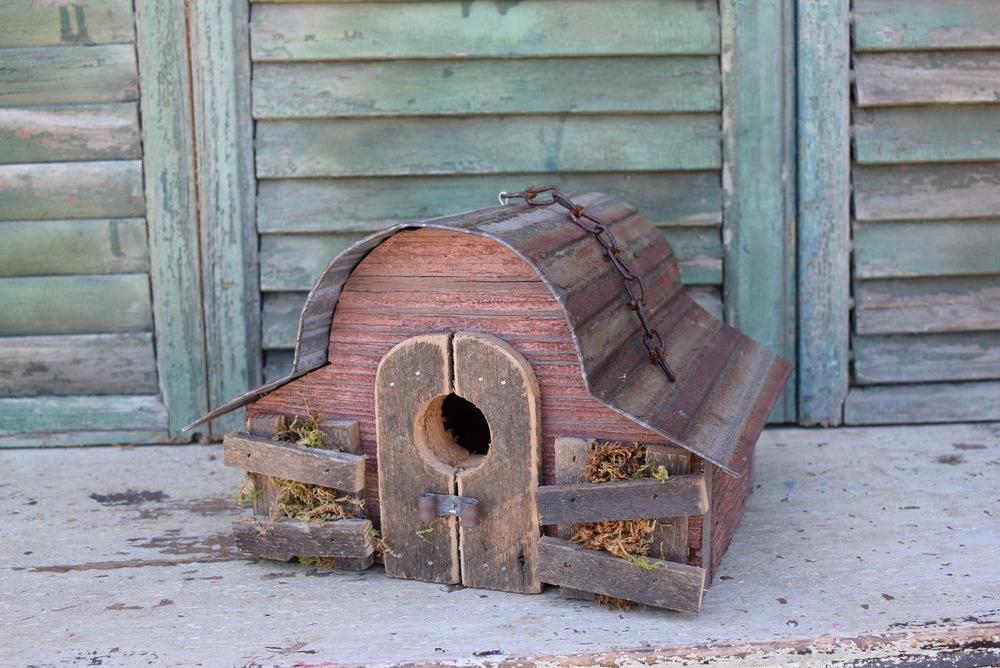 Recycled Barnboard & Metal Birdhouse, #23