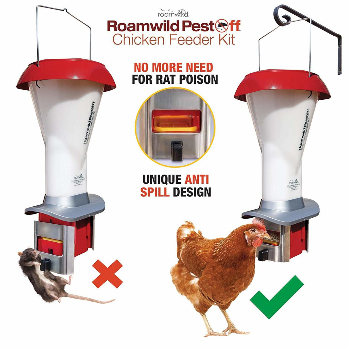 Roamwild PestOff Rat Proof Chicken Feeder