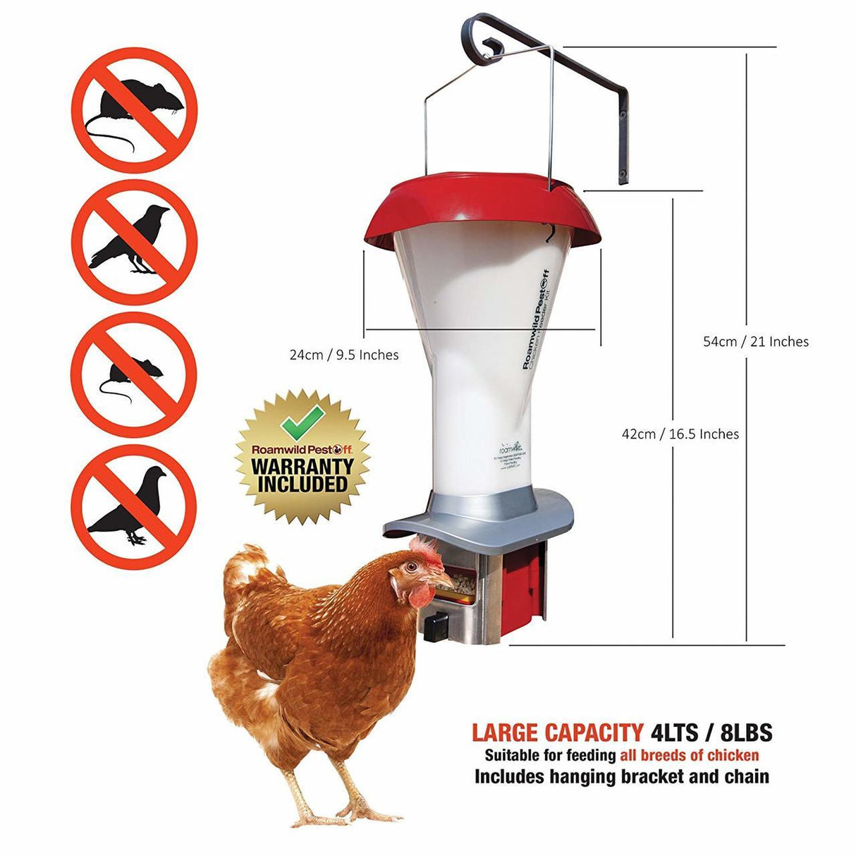 Roamwild PestOff Rat Proof Chicken Feeder