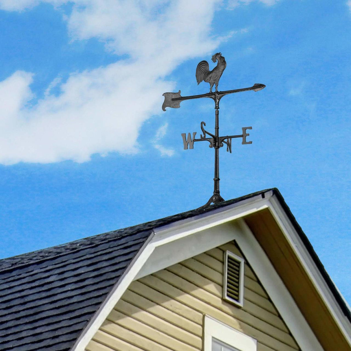 Rooster Accent Weathervane, 30-Inch, Black