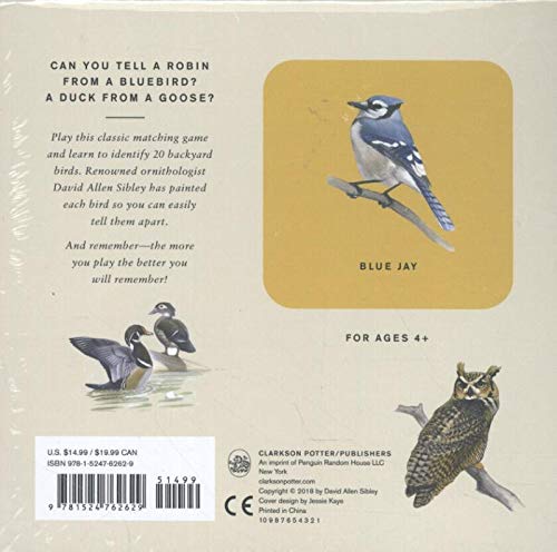 Sibley Backyard Birds Matching Game