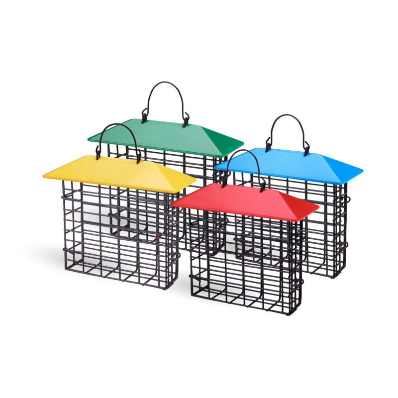 Single Suet Cage With Weather Guard, Assorted Colours