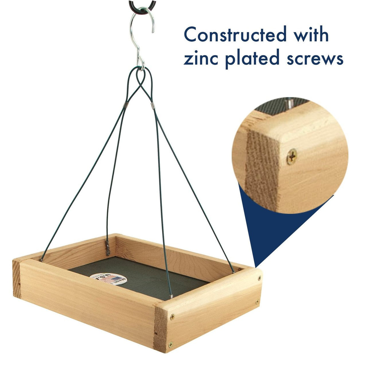 Small Hanging Platform Bird Feeder