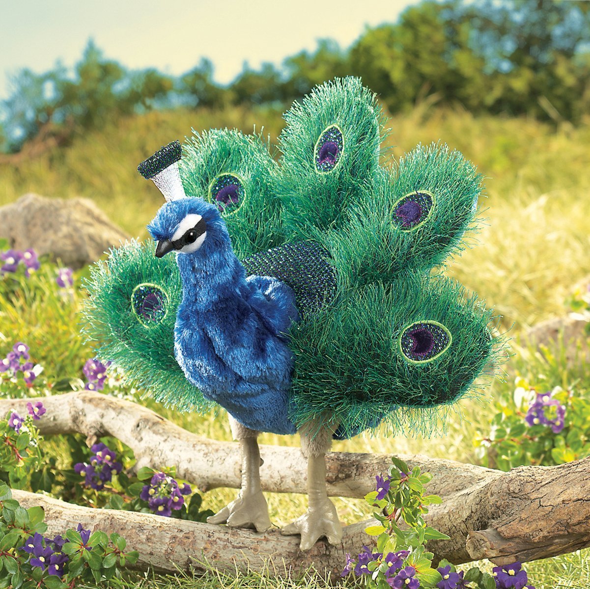 Small Peacock Hand Puppet