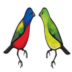 Eco Friendly Painted Bunting Earrings