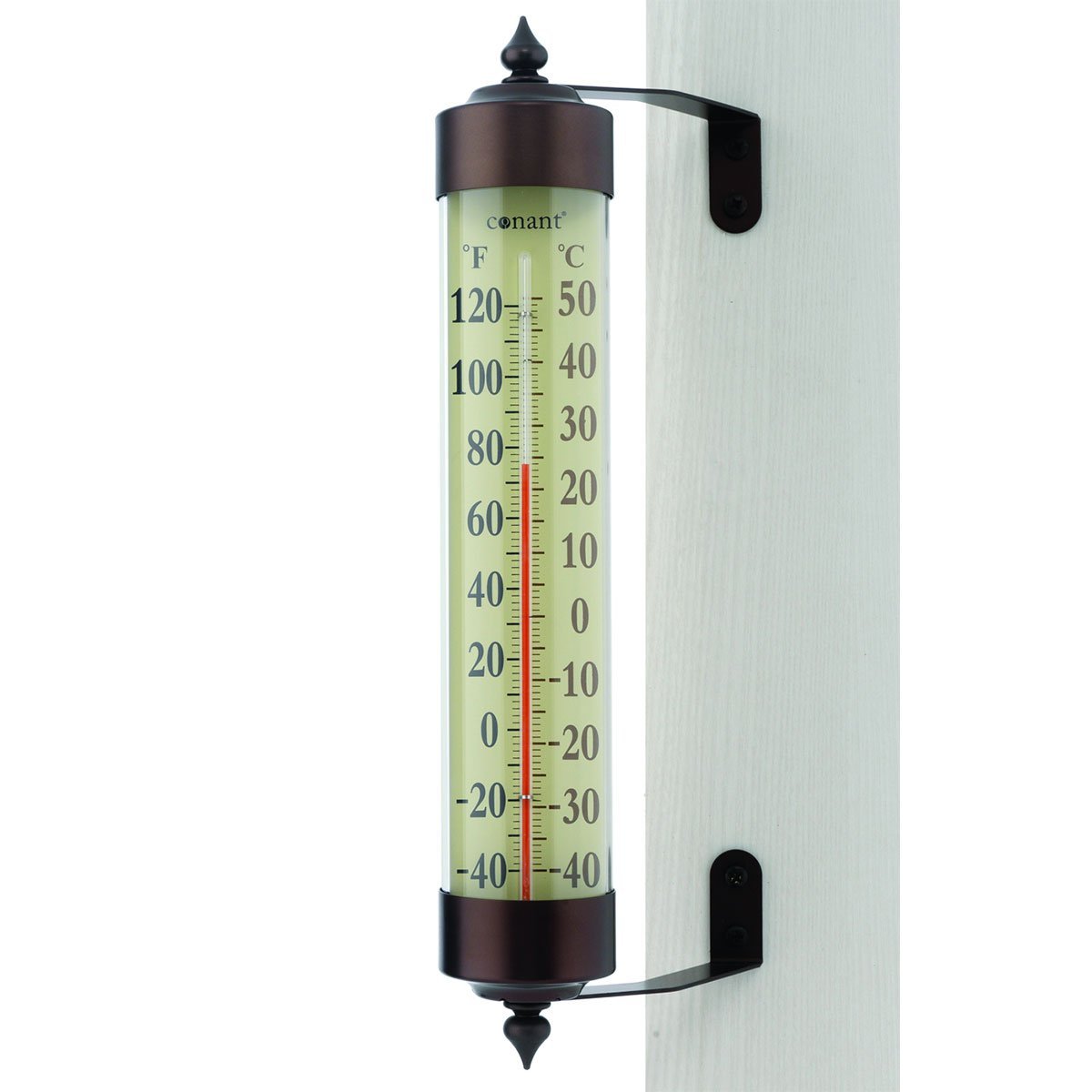 Grande View Thermometer, Bronze Patina