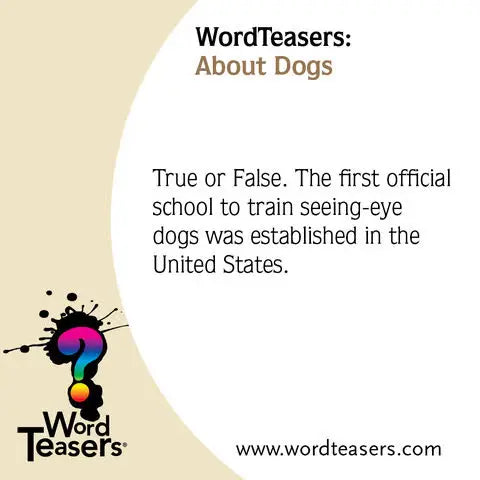 Word Teasers About Dogs