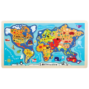 World Map Puzzle 16pc