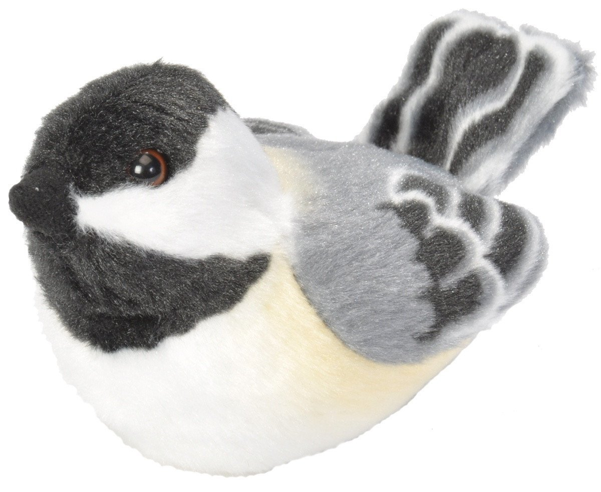 Audubon II Singing Plush Bird - Black Capped Chickadee
