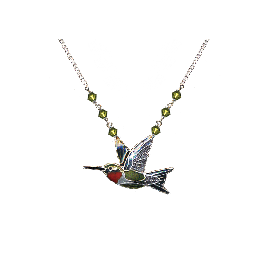 Ruby-throated Hummingbird Small Necklace