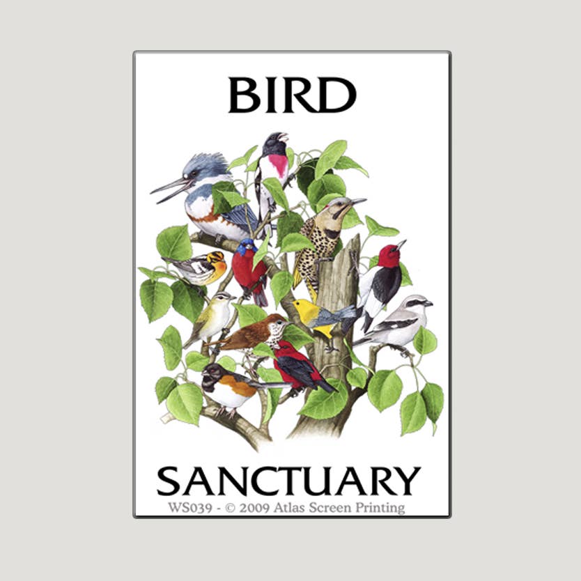 Bird Sanctuary 2 x 3 Inch Nature Magnet