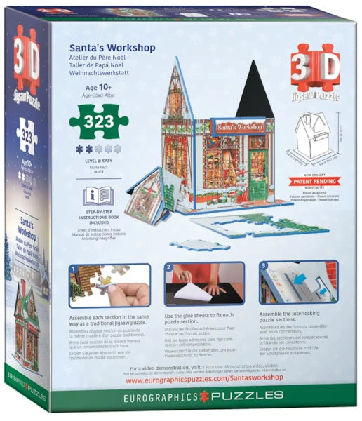 3D Santa's Workshop 323-Piece Puzzle