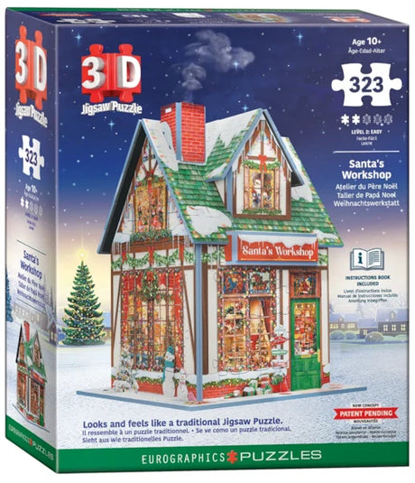 3D Santa's Workshop 323-Piece Puzzle