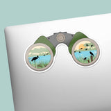 Binoculars Birdwatching Vinyl Sticker