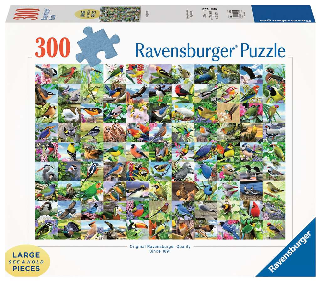 99 Delightful Birds 300pc Large Format Jigsaw Puzzle – Urban