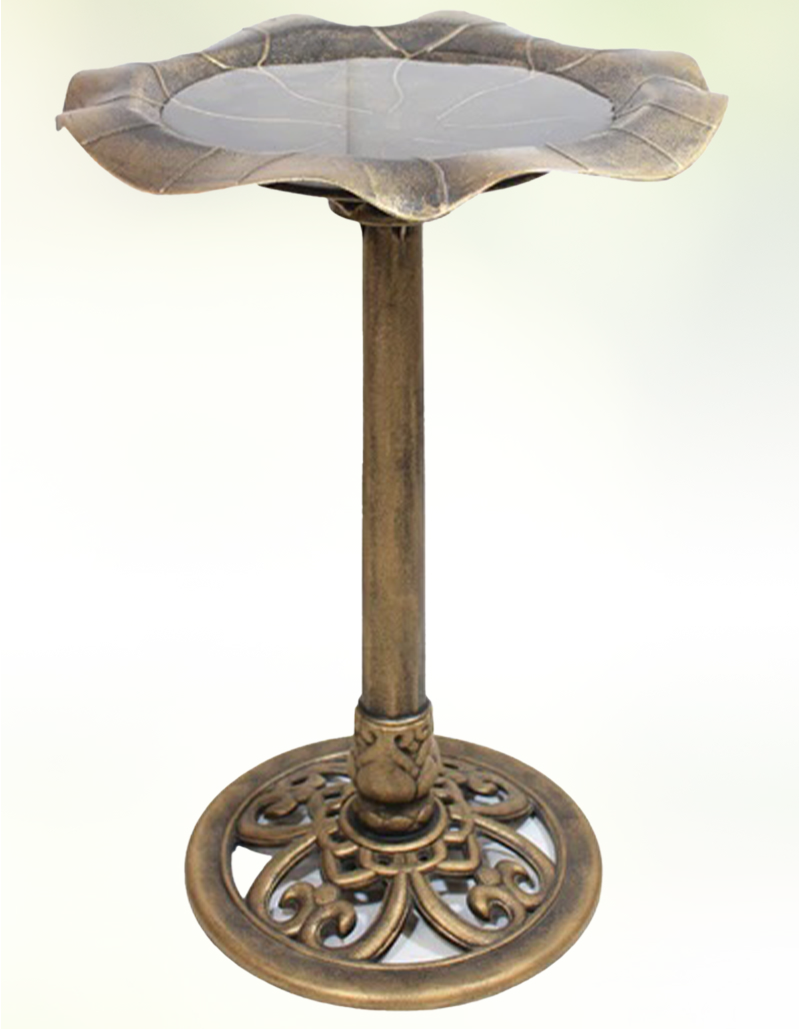 Armstrong Bird Bath, Bronze Rezin