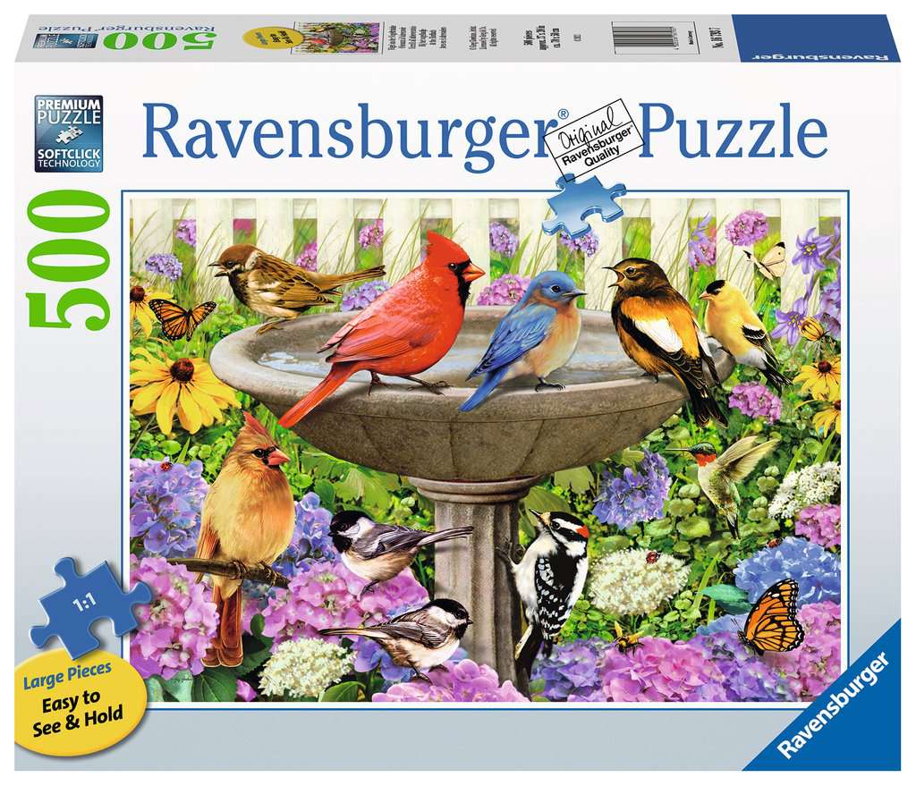 At the Birdbath 500pc Puzzle – Urban Nature Store