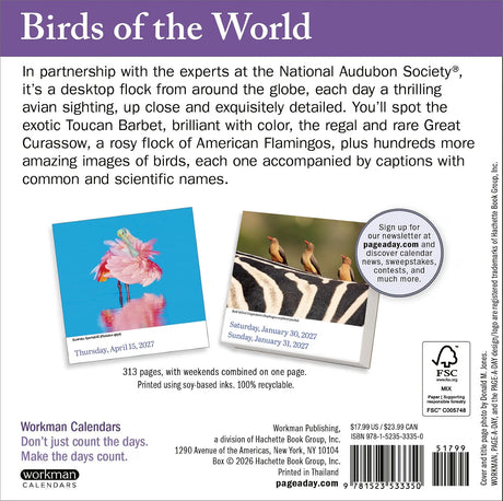 Audubon Birds Page-A-Day Calendar 2027
