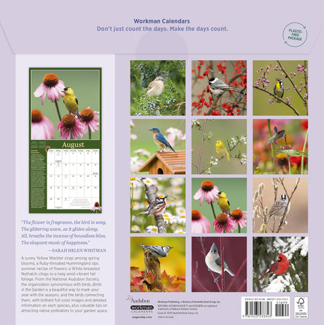 Audubon Birds in the Garden Wall Calendar 2027