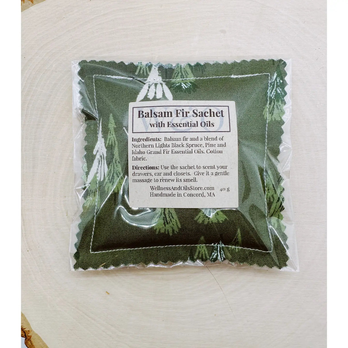 Balsam Fir Sachet Infused with Essential Oils- Great Fir Gr