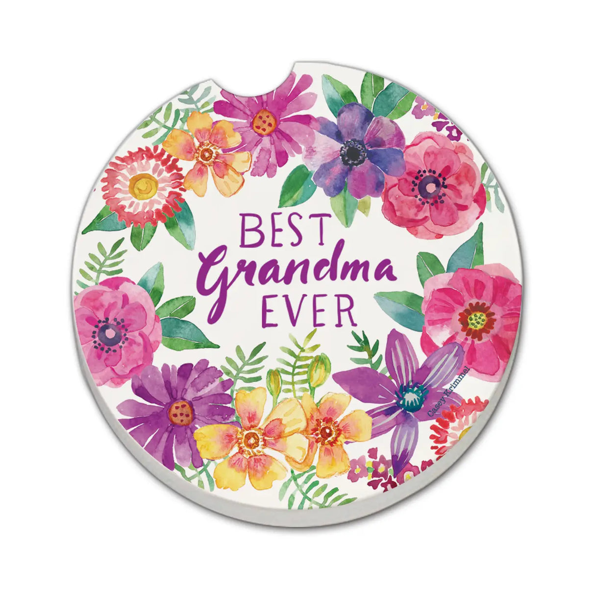 "Best Grandma" Stone Car Coaster