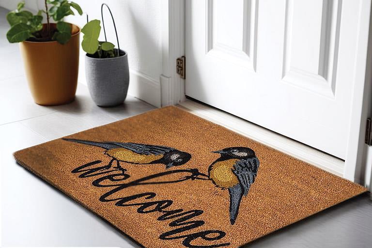 Bird Welcome Doormat, 18 x 30"