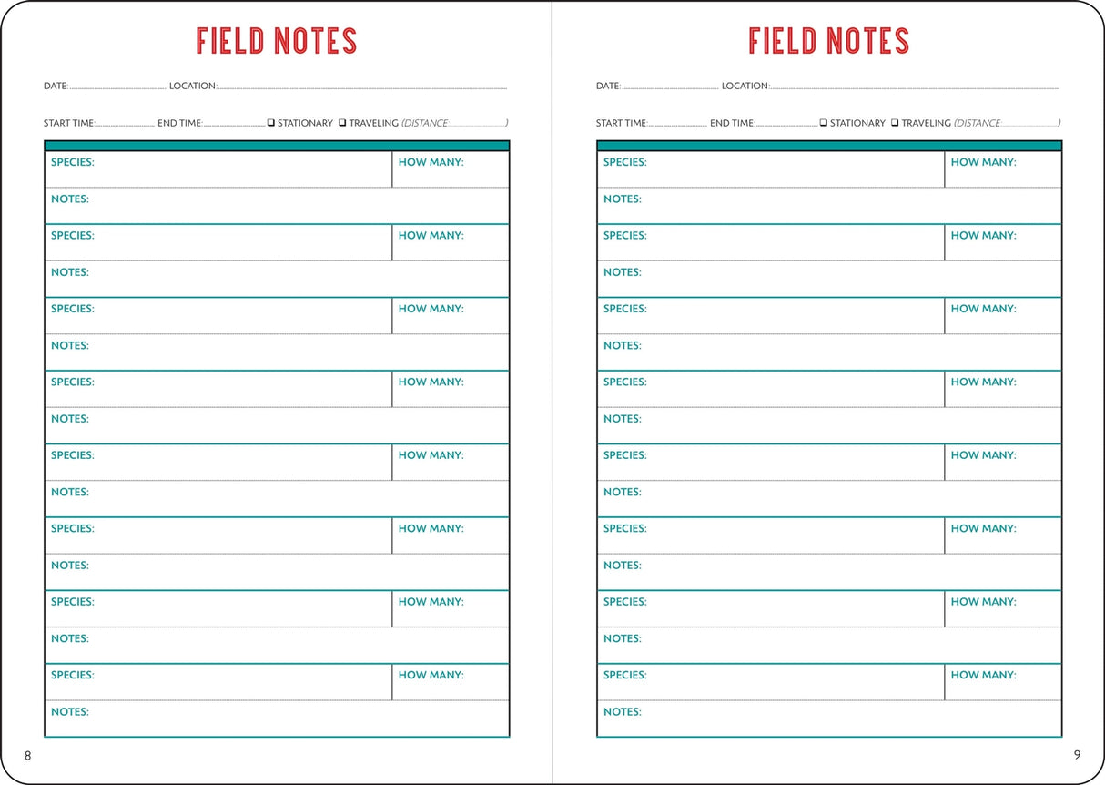 Birder's Log Book, Portable