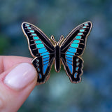Bluebottle Butterfly Enamel Pin