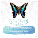 Bluebottle Butterfly Enamel Pin